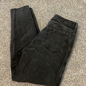 black washed out high rise mom jeans!
